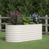 Garvee 4' X 2' X 2' Raised Garden Bed,Galvanized Raised Planter Boxes Outdoor with Easy Assembly, Large Garden Bed for Vegetables, Fruits, Flower,Raised Garden Bed,Beige - Beige