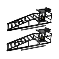 Garvee 2 Pack Hydraulic Car Ramps 5T 11000lbs Low Profile Car Lift Service Ramps for Home Garage Truck Trailer, Adjustable Height Hydraulic Vehicle Ramps