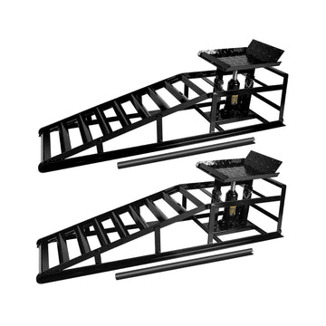 Garvee 2 Pack Hydraulic Car Ramps 5T 11000lbs Low Profile Car Lift Service Ramps for Home Garage Truck Trailer, Adjustable Height Hydraulic Vehicle Ramps