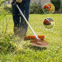 Garvee 43cc 2-Cycle Gas Weed Eater 3-in-1 Multifunctional Brush Cutter 17.3" Cutting Head 10" Grass Trimmer Head
