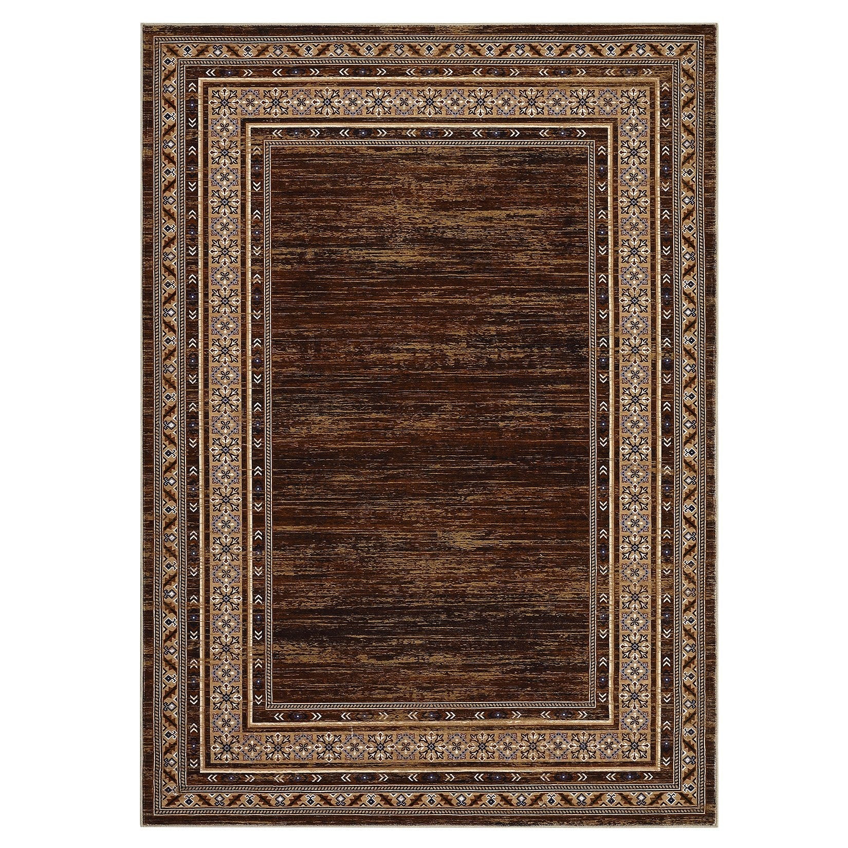 Garvee Modern Washable Rugs 5x7 Soft Non Slip Living Room Rugs Ultra Thin Low Pile Large Bedroom Carpet Red Brown