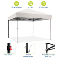 Garvee 10' X 10' Pop Up Canopy Tent Waterproof UV Resistant Commercial Instant Shelter with Carry Bag, White