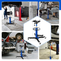 Garvee Transmission Jack, 1100 LBS Capacity Adjustable Hydraulic Telescopic Transmission Jack, 33"-69" High Lift and 360° Swivel Wheel, Garage/Shop Lift Hoist