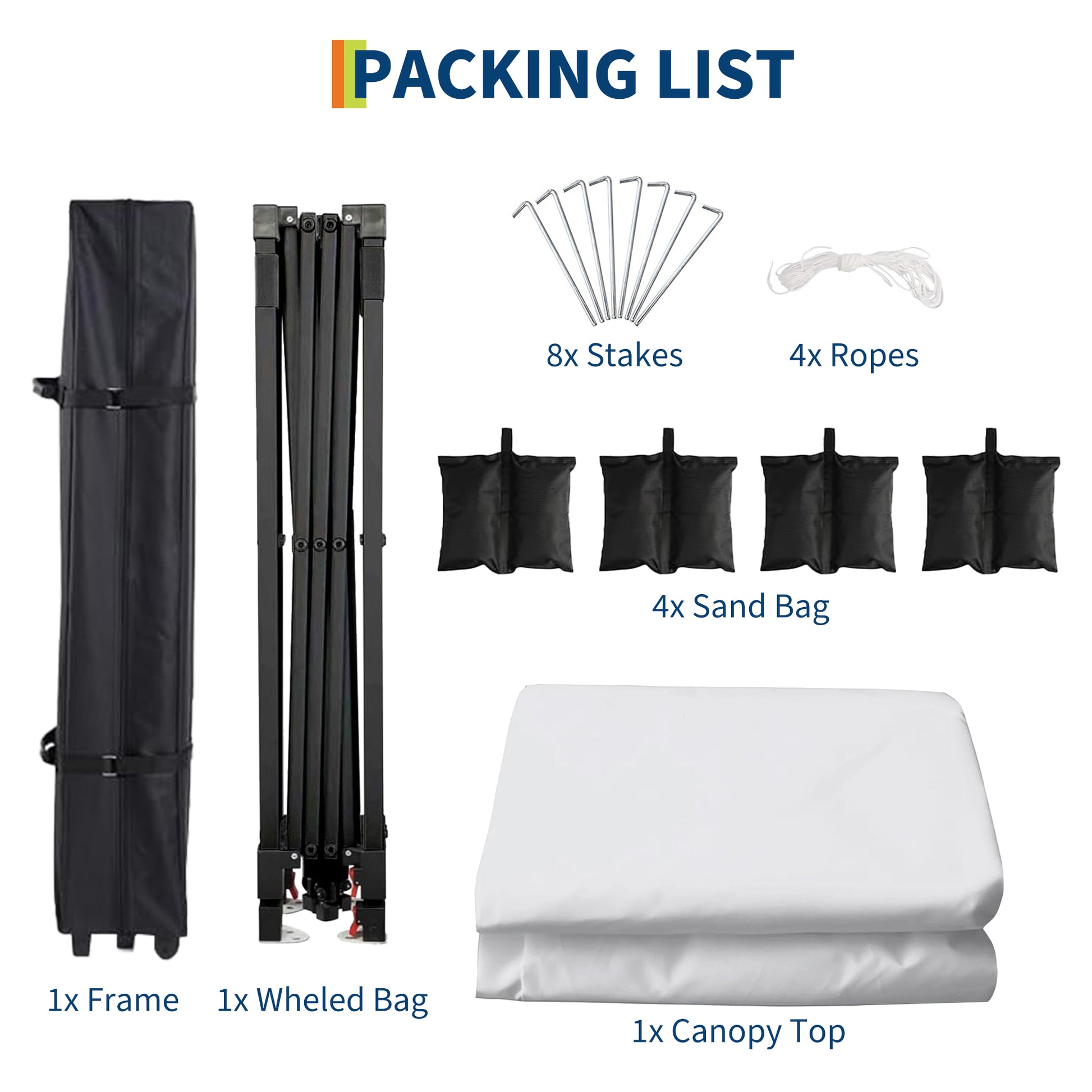 Garvee 10' X 10' Pop Up Canopy Tent Waterproof UV Resistant Commercial Instant Shelter with Carry Bag, White