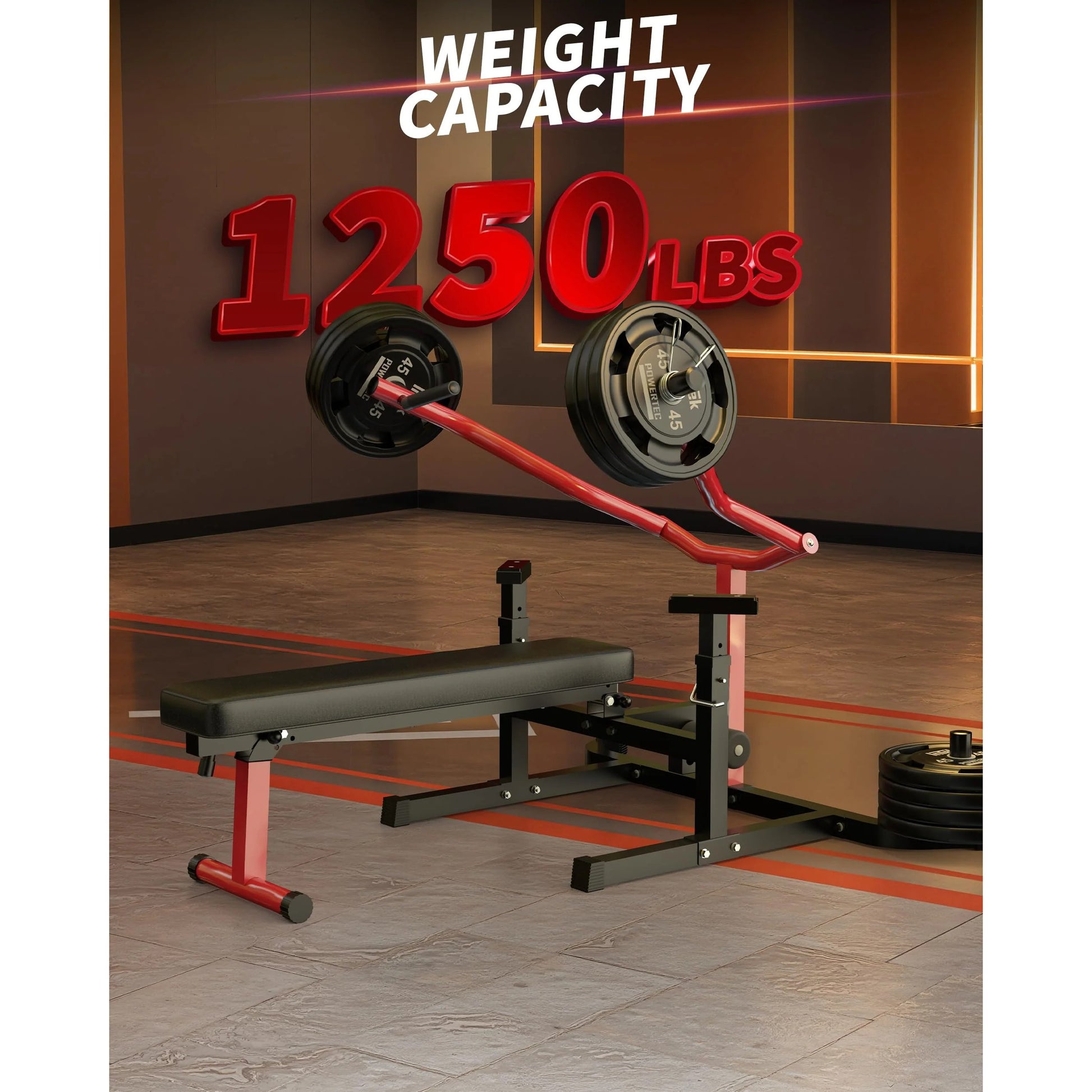 Garvee Chest Press Machine Heavy-Duty Steel Adjustable Bench for Chest Arms Shoulder Home Gym Foldable Black