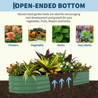 Garvee 8x2x1.5 ft Galvanized Raised Garden Bed - Rust-Resistant Metal Planter Box for Flowers, Vegetables, Herbs, Green