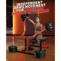 Garvee Chest Press Machine Heavy-Duty Steel Adjustable Bench for Chest Arms Shoulder Home Gym Foldable Black