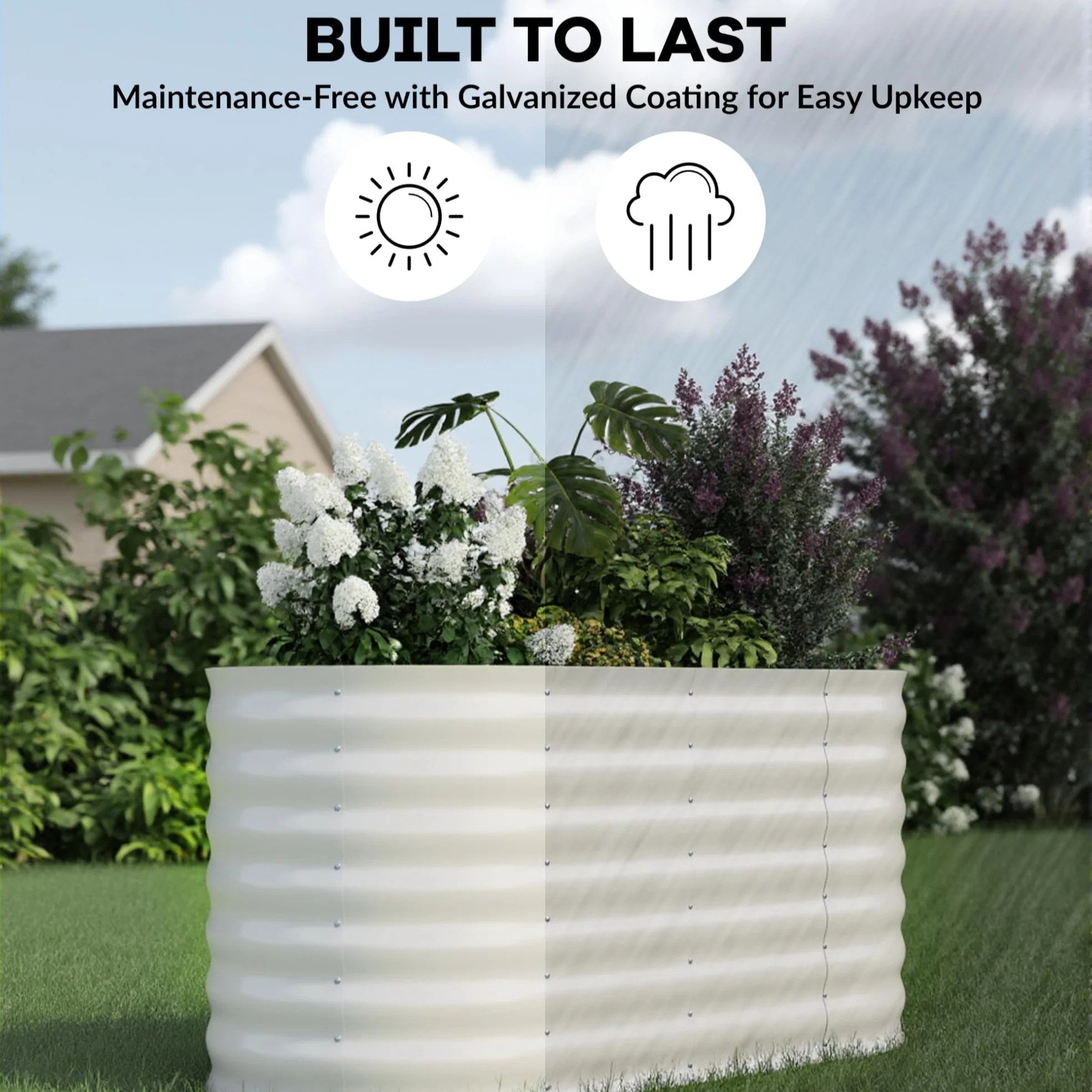 Open base raised garden bed for drainage and root aeration