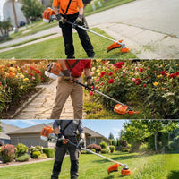 Garvee 52cc 2-Cycle Gas Weed Eater, 3-in-1 Multifunctional Brush Cutter & Trimmer for Professional Greenery Trimming, 17.3" Cutting Head, 10" Trimmer Head, Backpack Design
