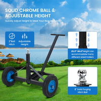 Garvee Adjustable Trailer Dolly, with 1500lbs Load Capacity, Durable Carbon Steel Trailer Mover with 25.5''-34.6'' Adjustable Height, Ideal for Moving Boat Trailers/Utility/Cargo Trailers/RV Trailer