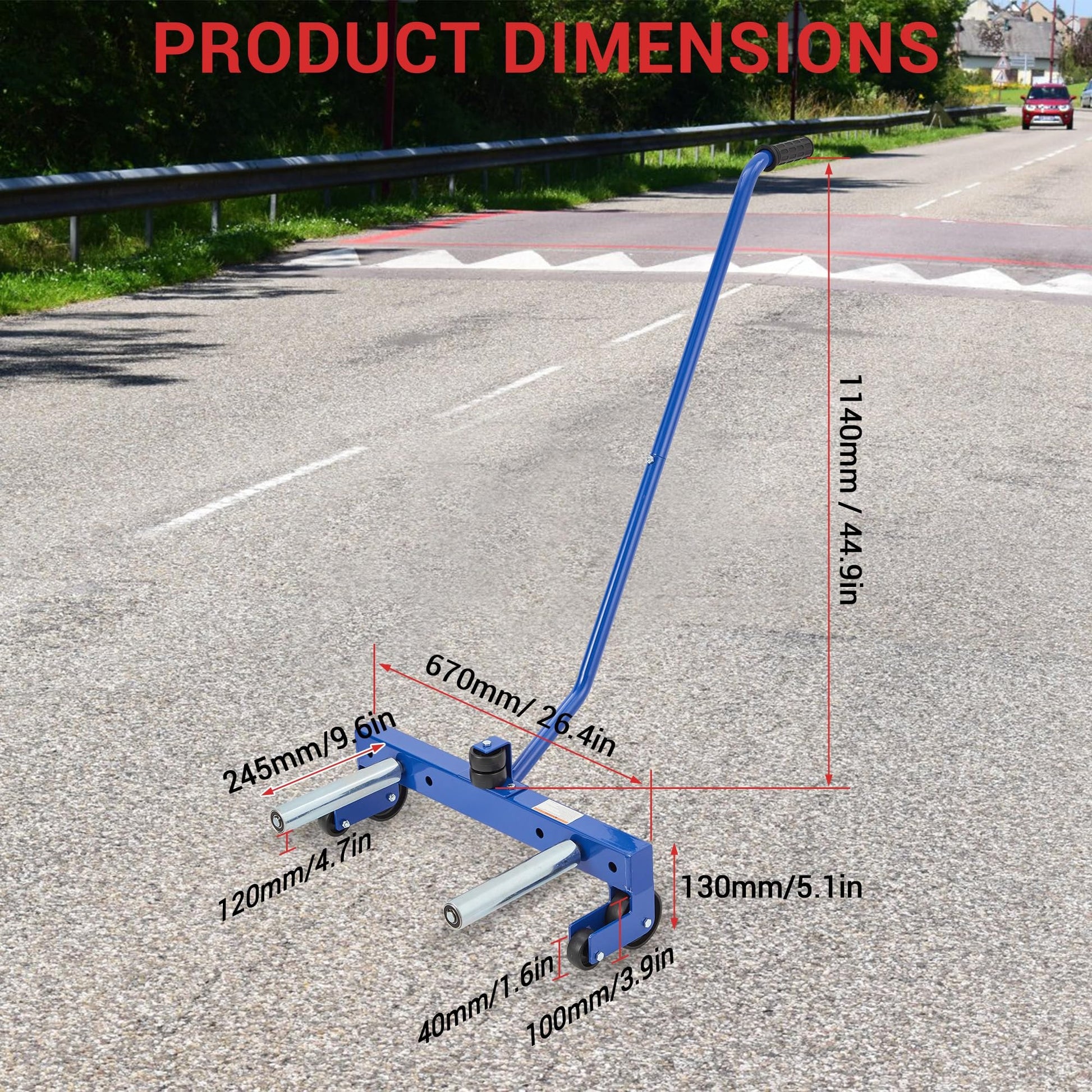 Garvee Heavy Duty Adjustable Tire Wheel Dolly for Workshop, Garage, 485 LBS Capacity, Tire  Moving Tool Dollies for Truck Car Vehicle Tire