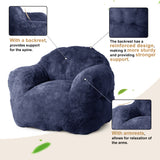 Garvee 51" Giant Bean Bag Chair with Filler Oversized Sofa for Adults and Kids Living Room Navy - Navy