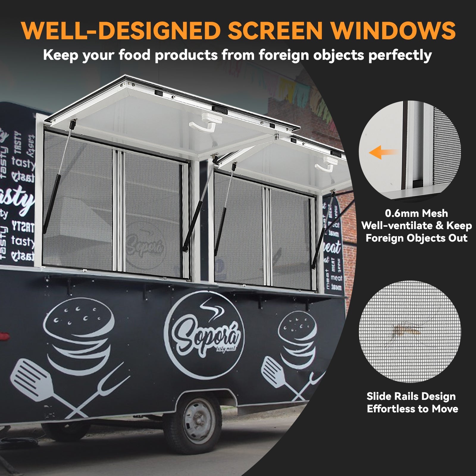 Dual sliding screen windows with fine mesh