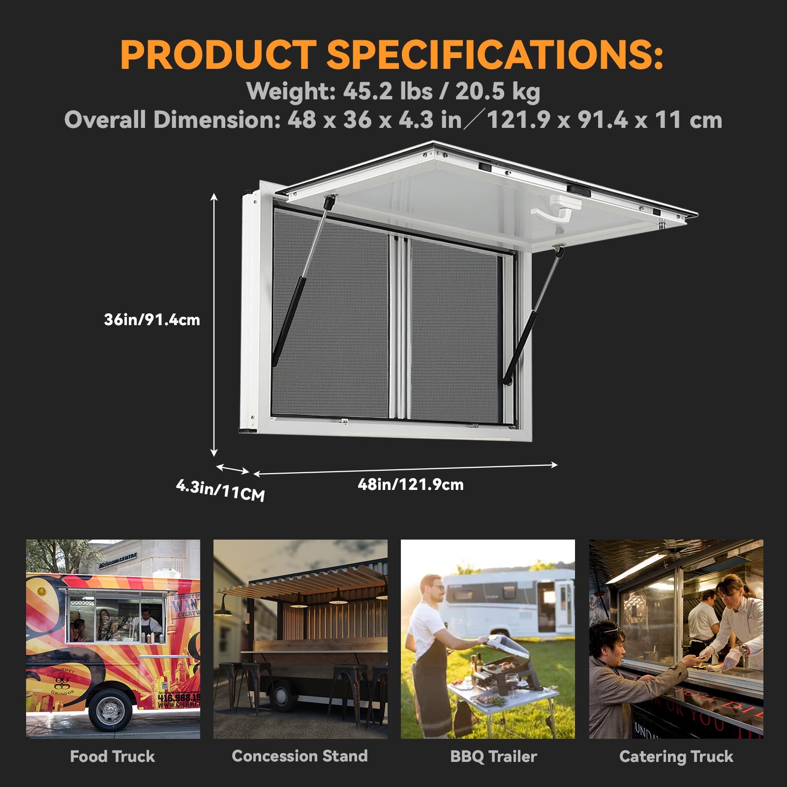 Product dimensions and multi-use food service applications