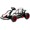 Garvee Go Kart for Kids Age 6+,24V Drift Kart with 2X200W Strong Motor, 7AH Big Battery, Electric Pedals, Electric Go Kart Outdoor Race Toy - White