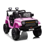 Garvee Ride - P Series: 12V Kids Ride On Truck for Toddles age 3+,with 2.4G Remote Control, Spring Suspension, Battery Display, LED Lights, Music, Battery Powered Ride on Car - Pink - Pink