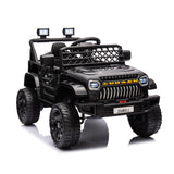 Garvee Ride - P Series: 12V Kids Ride On Truck for Toddles age 3+,with 2.4G Remote Control, Spring Suspension, Battery Display, LED Lights, Music, Battery Powered Ride on Car - Black - Black