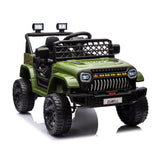 Garvee Ride - P Series: 12V Kids Ride On Truck for Toddles age 3+,with 2.4G Remote Control, Spring Suspension, Battery Display, LED Lights, Music, Battery Powered Ride on Car - Army Green - Army Green