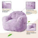 Garvee Bean Bag Chair for Adults Kids, 39" Purple Foam Filled Cozy Sofa for Living Room Dorm - Purple