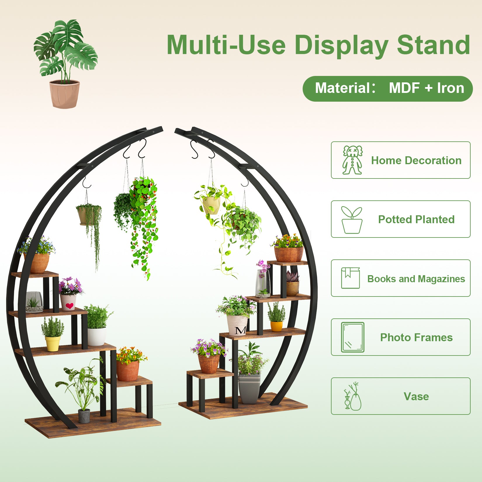 Garvee plant stand shelves arranged for plants decorative storage and home accents