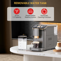 Garvee Best fully automatic espresso machine, Espresso Coffee Machines With Milk Frother Steam Wand, Insulated Milk Container for Cappuccino, Latte, Espresso Maker (20 bar, Gold)