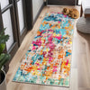 Garvee Runner Rug 2x8, Colorful Modern Abstract Washable Kitchen Runners for Hallway Laundry Room, Ultra-Thin Soft Non-Slip Rug Runners for Entryway Bedroom (Colorful Multi, 2'x8')