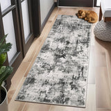 Garvee 2x6 Runner Rug, Vintage Abstract Washable Hallway Runners for Kitchen Laundry Room, Ultra-Thin Soft Non-Slip Rug Runners for Entryway Bedroom (Grey, 2'x6') - Grey