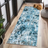 Garvee Runner Rug 2'x6' Hallway Rugs, Washable Abstract Hallway Runners for Kitchen Laundry Room, Ultra-Thin Soft Non-Slip Rug Runners for Entryway Bedroom, Blue