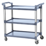 Garvee Heavy-Duty 360lbs Service Cart Grey | 3-Tier with Brake Wheels & Hammer | For Office, Warehouse, Garage, Kitchen - Gray