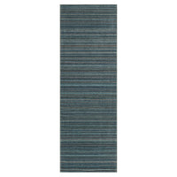 Garvee Modern Striped Washable Area Rug - Low Pile Non-Slip Contemporary Carpet - Soft, Collapsible, Mark Resistant Floor Mat for Living Room, Bedroom, Nursery, Office - Blue, 9x12ft (274x366cm)