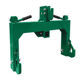 Garvee 3 Point Quick Hitch for Category 1 Tractor, 3000 Lbs Capacity 3-Pt Attachment with 2 Inch Receiver Hitch, 5 Position Adjustable Top Hook for Easy Tractor Implement Connection - Green