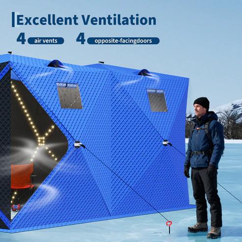 Excellent ventilation with air vents and opposite-facing doors