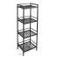 Garvee 4 Tier Bathroom Shelf, Freestanding Metal Storage Rack Shelving Unit, Multipurpose Rack Organizer for Bathroom, Laundry, Kitchen, Office, Entryway, Small Spaces, Black - 4 Tier Black