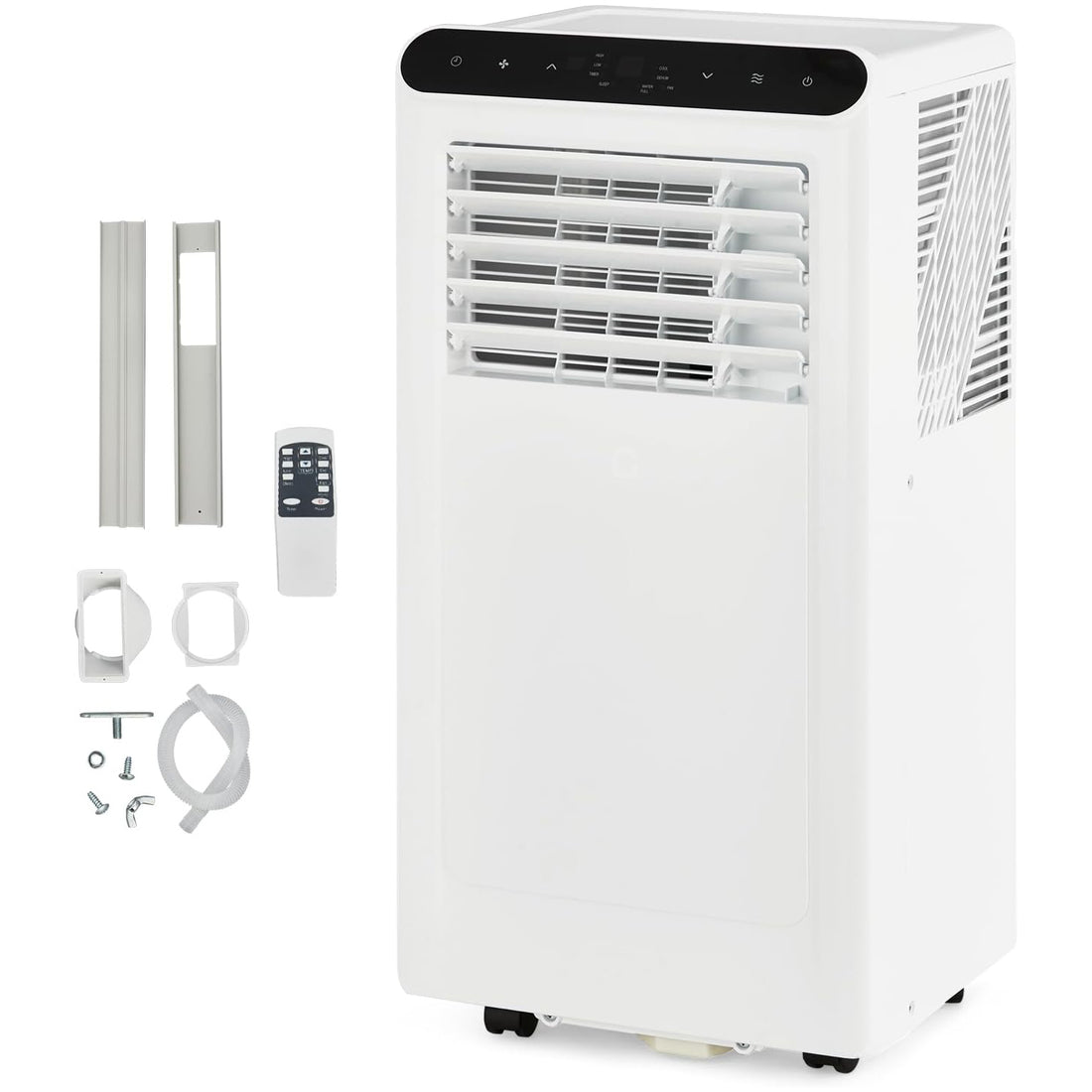 Climatiseur portable Garvee 10000 BTU, unité de climatisation 3-en-1 avec chauffage, déshumidificateur, modes ventilateur pour pièce jusqu'à 42 m², oscillation automatique, minuterie 24h, blanc