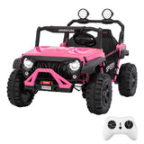 Garvee Ride P Series 24V Kids Toddler Ride On Truck 4WD 3 Speeds Large 7AH Battery Bluetooth MP3 Parent Safety Brake Red Outdoor Play - Pink - Pink