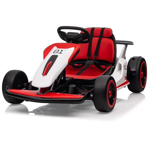 Garvee Ride - G Series: 6+,24V Drift Kart with 2X200W Strong Motor, 7AH Big Battery, Electric Pedals, Electric Go Kart Outdoor Race Toy - Red