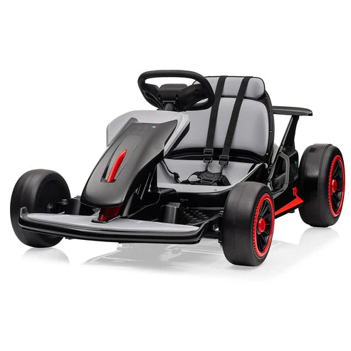 Garvee Ride - G Series: 6+,24V Drift Kart with 2X200W Strong Motor, 7AH Big Battery, Electric Pedals, Electric Go Kart Outdoor Race Toy - Black