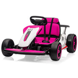 Garvee Ride - G Series: 6+,24V Drift Kart with 2X200W Strong Motor, 7AH Big Battery, Electric Pedals, Electric Go Kart Outdoor Race Toy - Pink - Pink