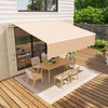 Garvee Manual Retractable Awning 13'x10' Waterproof Sun Shade Heavy Duty Aluminum Frame 280g Polyester Fabric Adjustable Roll Out for Deck Porch