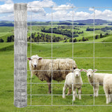 Garvee Cattle Farm Fence Galvanized Wire 4x 164ft Durable Welded Steel Reinforced Joints Easy Install Livestock Protection Yard - Silver