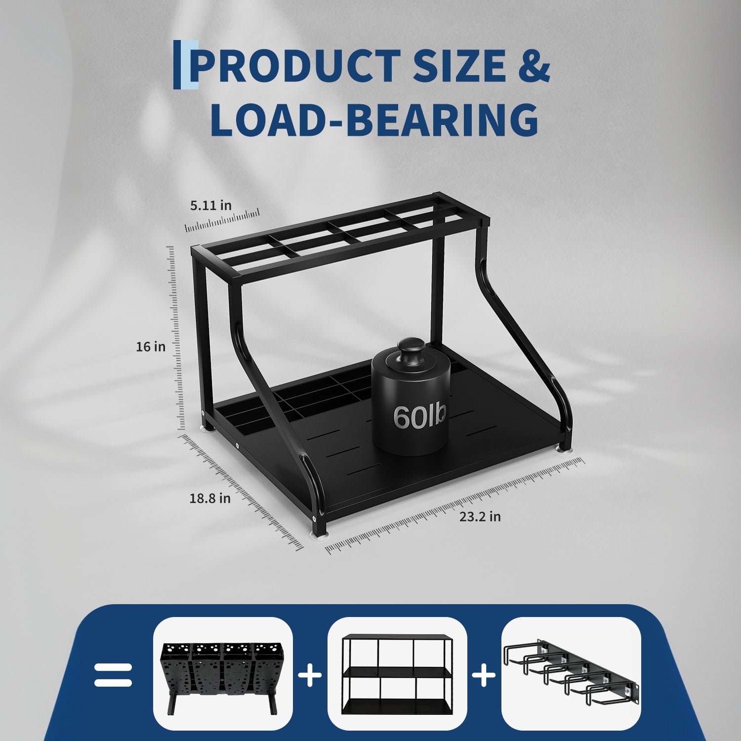 Garvee ski rack size and compact footprint