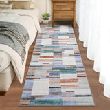 Garvee Runner Rug 2x6 Washable Checkered Rug Boho Rugs for Living Room Bedroom Kitchen Multi Color Low Pile Non Slip - Multi