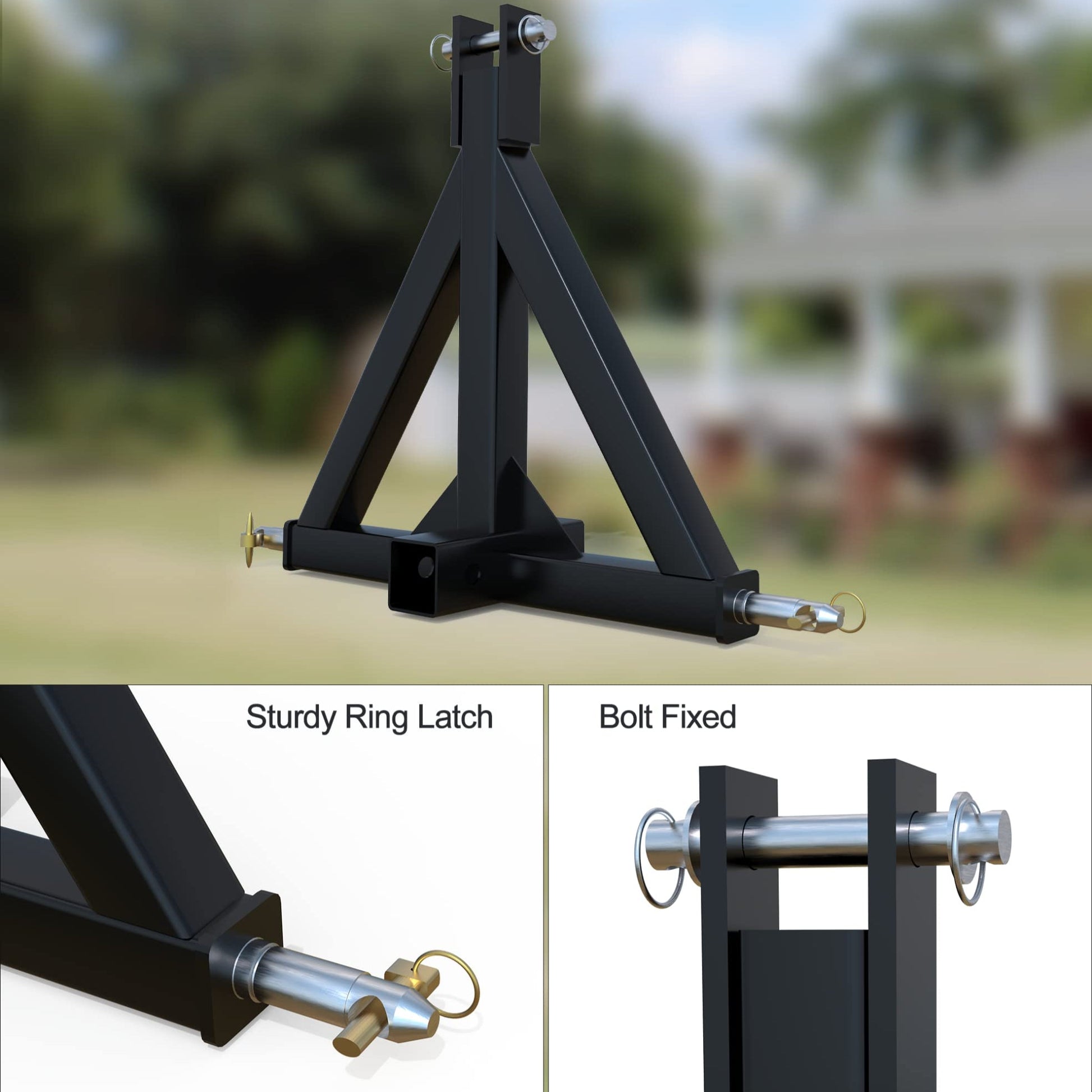 3 Point 2 Inch Trailer Hitch Receiver for Category 1 Tractors - GARVEE