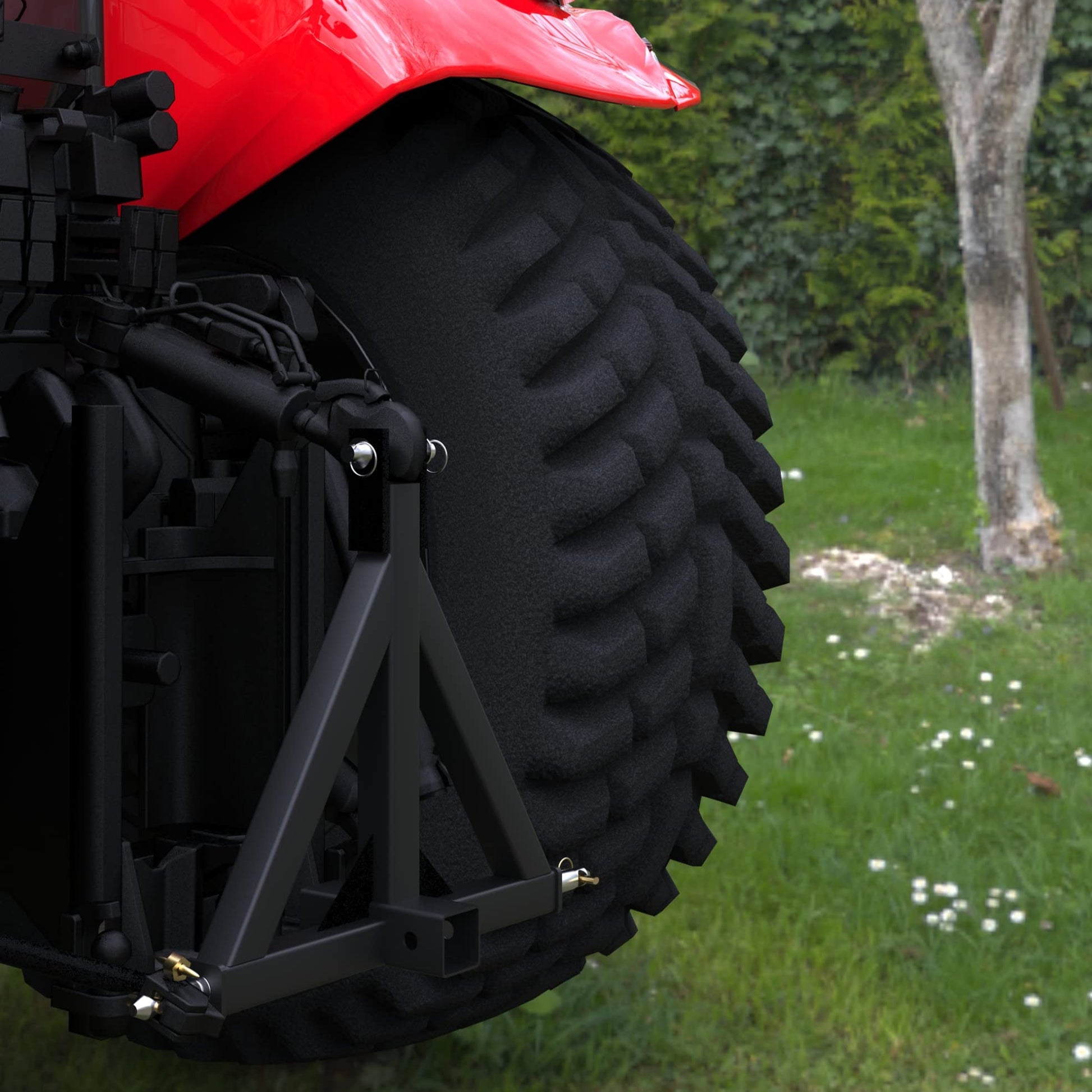 3 Point 2 Inch Trailer Hitch Receiver for Category 1 Tractors - GARVEE