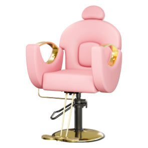 Fauteuil de salon inclinable hydraulique Garvee pour l'entrée – Pivotant à 360°, hauteur réglable, cuir PU robuste, confortable et facile à nettoyer, base stable, parfait pour la maison, le spa, le rangement de barbier – Rose