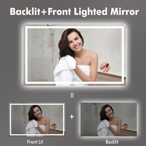 Éclairage de miroir de salle de bain LED avant et arrière