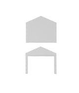 Garvee Carport Replacement Zipper Door 160G PE Fabric Portable Garage Front Panel Gray Fits 13x20 13x25 Frames - White