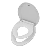 Garvee Toilet Seat, Elongated 19'' Potty Toddler Training Seat Toilet with Slow Close and Magnets for Adult and Child - White