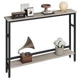 Garvee Slim Console Table 5.9" Narrow Sofa Table, 2 Tier Skinny Console Table with Adjustable Shelf, Slim Behind Couch Table for Living Room, Entryway, Hallway, Foyer - Grey - Grey