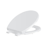 Garvee 17 Inch Round Toilet Seat with Slow Close, Durable White Bathroom Seat for Family Bathroom Use - White